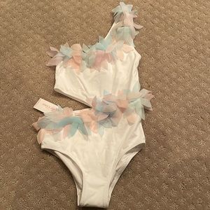 NWT Stella cove multi color petal swimsuit 6y